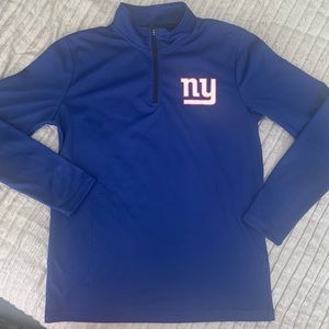 🔥2/$20🔥NFL NEW YORK GIANTS 1/2 zip pullover. Sz M(10/12)